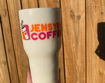 Dunkin Donuts Coffee Custom stainless steel cup tumbler yeti