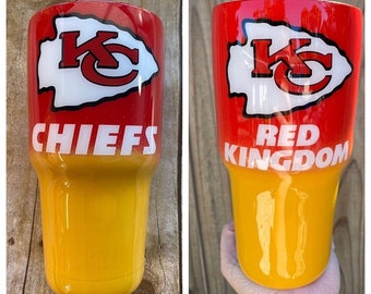 Kansas City Chiefs Custom stainless steel cup tumbler yeti