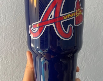 Atlanta Braves Custom stainless steel cup tumbler yeti rtic ozark