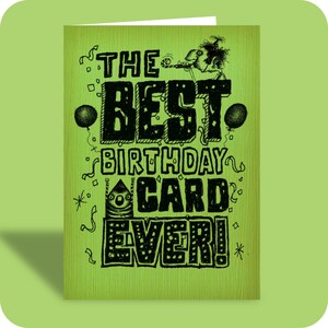 Sarcastic Birthday Card | BEST. CARD. EVER. | Confident | Funny | Illustration | Honest