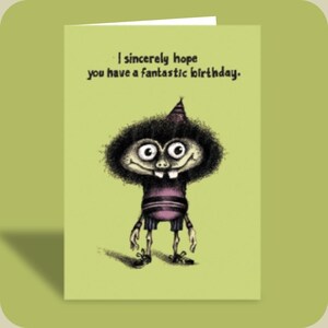 Carte d'anniversaire sarcastique | ANNIVERSAIRE FACEBOOK | Drôle | Illustration | Grandes dents