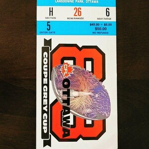 1988 CFL 76th Grey Cup Original Ticket Stub Winnpeg Blue Bombers BC Löwen