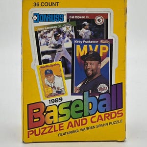 Boîte de cire Donruss Baseball Cards 1989 (36 paquets) Possible Rookie Ken Griffey Jr