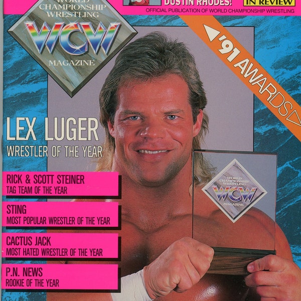 Original WCW Wrestling Magazine (March, 1992) Lex Luger
