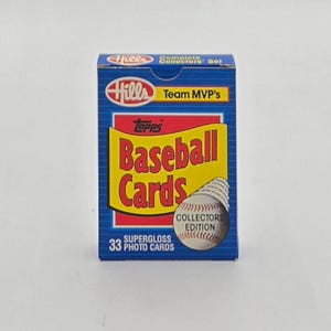 Ensemble de collection complet de cartes de baseball des MVP de l'équipe Topps Hills 1989 (33 cartes)