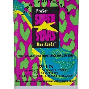 Paquete de afición de música rock y pop Superstars Pro Set 1991 (10 cartas)