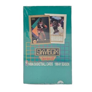 1990/91 Skybox Series 2 Basketball Card Wax Box (36 Packs) Versiegelt