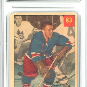 1954 Parkhurst Ike Hildebrand Graded Rookie Karte #83 GMA 2.5