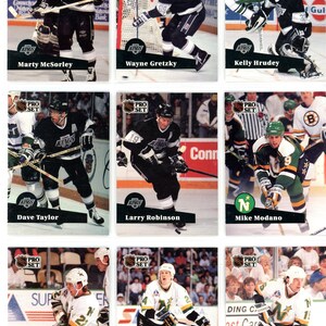 Juego de cartas de hockey NHL Pro Set 1991/92 (654 cartas) Incluye insertos raros