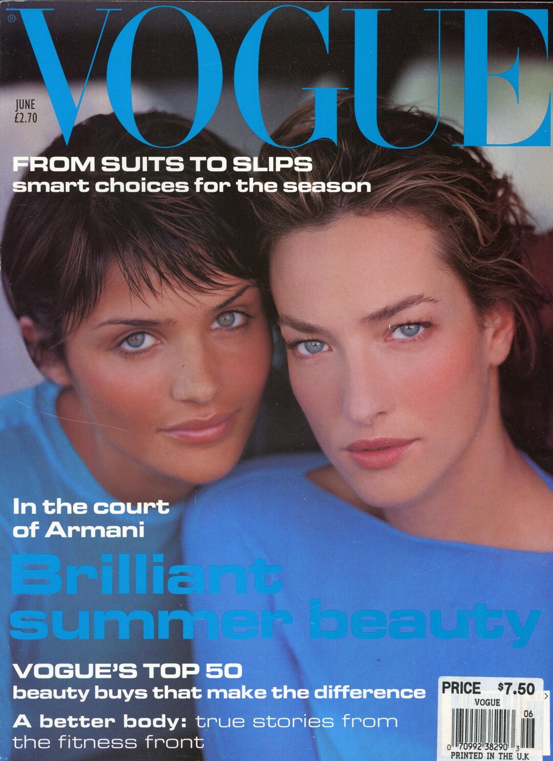 VOGUE 英国版 1994年6月号 ヴィンテージ雑誌 Vogue U.K. Vintage Fashion Magazine (june, 1994) VG Condition - Etsy