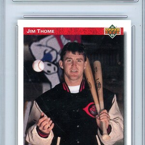 Tarjeta de novato de Jim Thome de Upper Deck de 1982, n.° 5, GMA 8.5