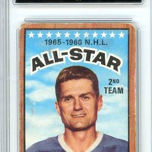 1966 Topps Allen Stanley Graded Hockey Card #126 GMA 3