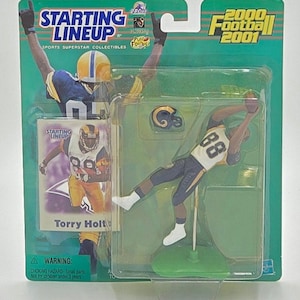 2000 Kenner NFL Startaufstellung Torry Holt Figur und Football Karte St Louis Rams