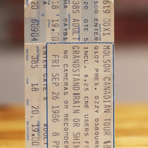1986 Ozzy Osbourne 1986 Ausstellung Stadion Toronto Original Vintage Konzertkarte Stub