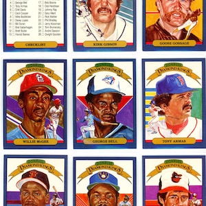 Set completo di baseball MLB Leaf del 1986 (260 carte) prodotto in Canada McGriff Rookie