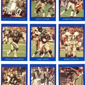 Juego completo de cartas de fútbol JOGO CFL de 1990 (220 cartas)