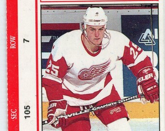 Ingresso antigo do jogo Detroit Red Wings x Dallas Stars, 1995