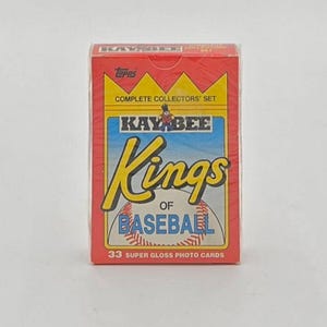 Tarjetas Topps Kaybee Kings of Baseball de 1990, colección completa (33 tarjetas)