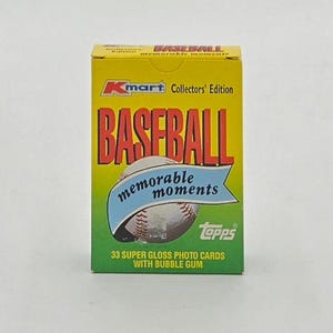 Edición de coleccionista de momentos memorables de béisbol Topps Kmart de 1988 (33 tarjetas)