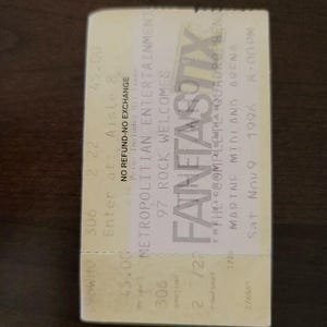 The Who 1996, Buffalo Marine Midland Arena Original Konzertkarte Stub