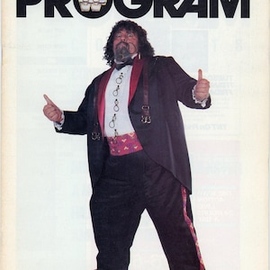Programa de lucha libre WWF WWE de 1985 y cartelera con talón de boleto para el Maple Leaf Gardens