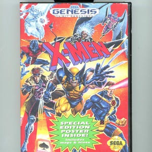 1993 X-Men セガ ジェネシス ビデオゲームカートリッジ コンプリートボックス