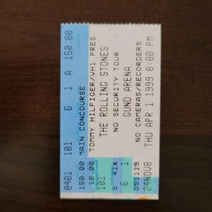 Rolling Stones 1999, Cleveland Gund Arena Original Konzertkarte Stummel