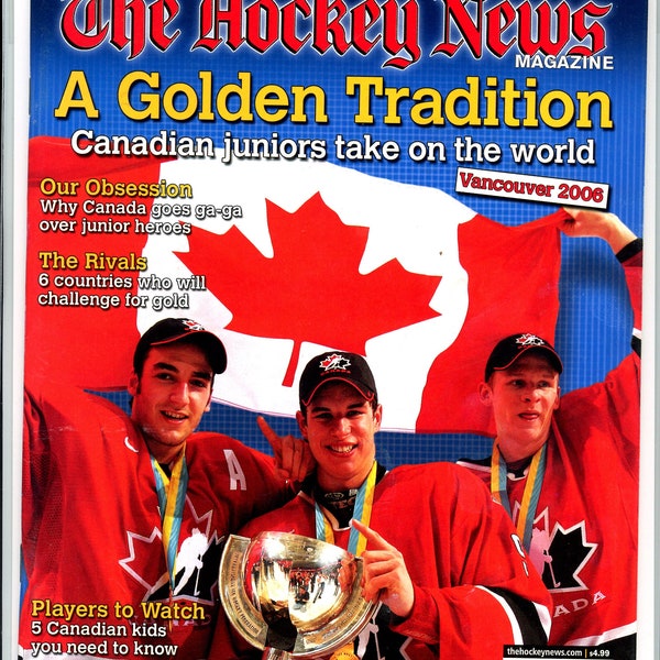 The Hockey News (2006 World Juniors) Vintage Hockey Magazine Sidney Crosby Canada