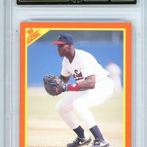 1990 Puntuación intercambiada Frank Thomas Tarjeta de novato calificada #86T GMA 9