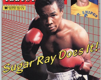Boxing Illustrated Vintage Magazine (december 1982) Sugar Ray Leonard Cover