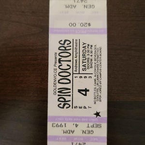 Spin Doctors 1993, Hawaii Andrews Amphitheater Original Konzertkarte Stub
