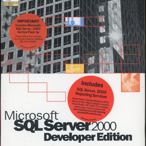 Microsoft SQL Server 2000 Developer Edition Sealed Complete in Box Vintage Computer Software