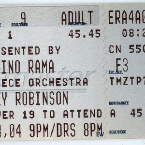 Smokey Robinson Vintage Konzertkarte Spielbank Rama (Orillia, 2004)