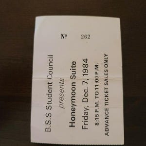 Honeymoon Suit 1984 Toronto BSS High School Original Konzertkarte Stub