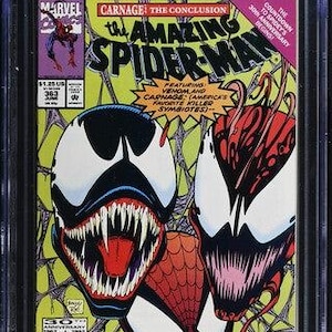 1992 the Amazing Spider-Man #363 Graded Comic Book Mark Bagley / Randy Emberlin Cover CGC 9.2 image 1