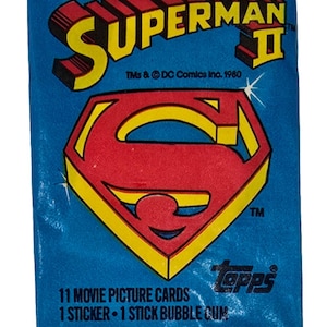1980 Topps Superman II Film Wax Pack (11 Karten)