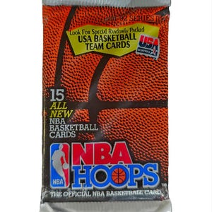 1991/92 NBA Hoops Wax Pack (15 Karten) Möglich Michael Jordan Dream Team