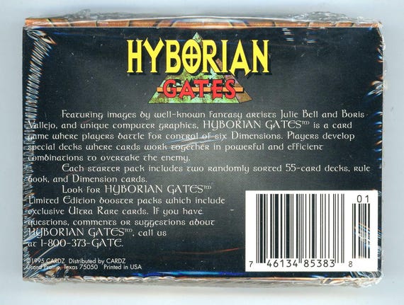 1995 Hyborian Gates Collectible Card Game Limited Edition Starter Pack (2  Decks) - Etsy Israel
