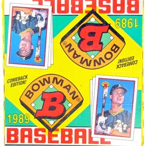 Boîte de rack de cartes de baseball Bowman 1989 (paquets de 24)