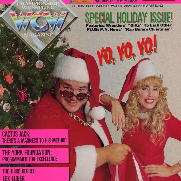 Original WCW Wrestling Magazine (February, 1992) Special Holiday Issue