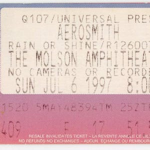 Aeropunk Konzertkarte Molson Amphitheater (Toronto, 1997)