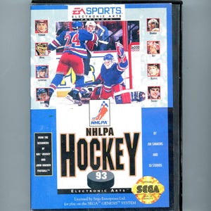 1992 EA Sports NHLPA ホッケー '93 セガ ジェネシス ビデオゲームカートリッジ 箱入り