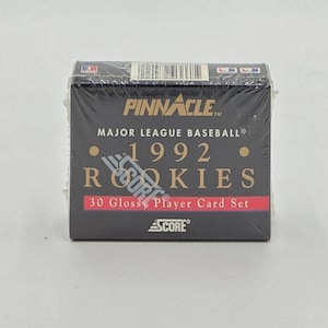 Jeu de cartes de baseball scellées Score Pinnacle MLB Rookies 1992 (30 cartes)