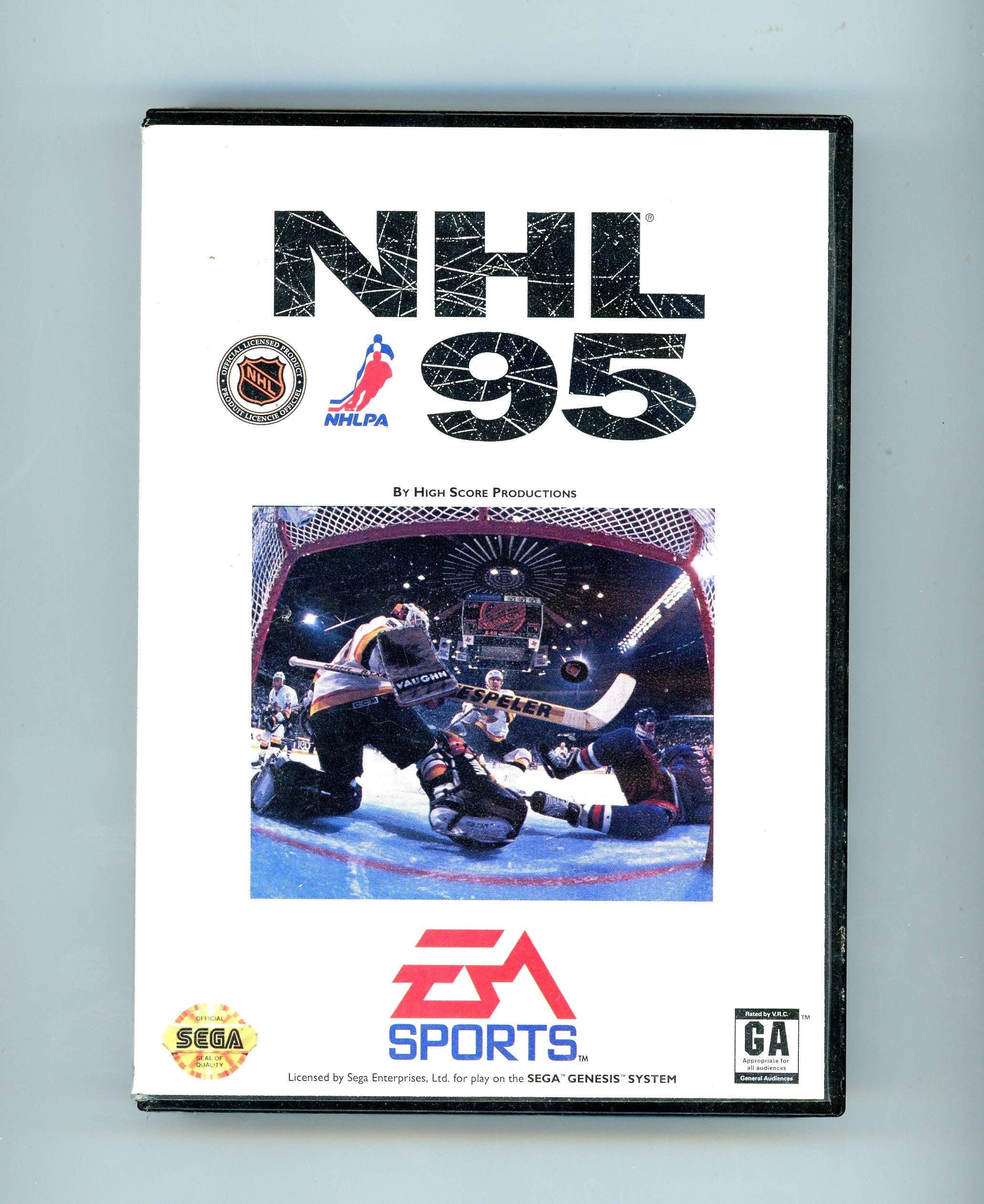 1994 EA Sports NHL Hockey '95 Sega Genesis Video Game Cartridge