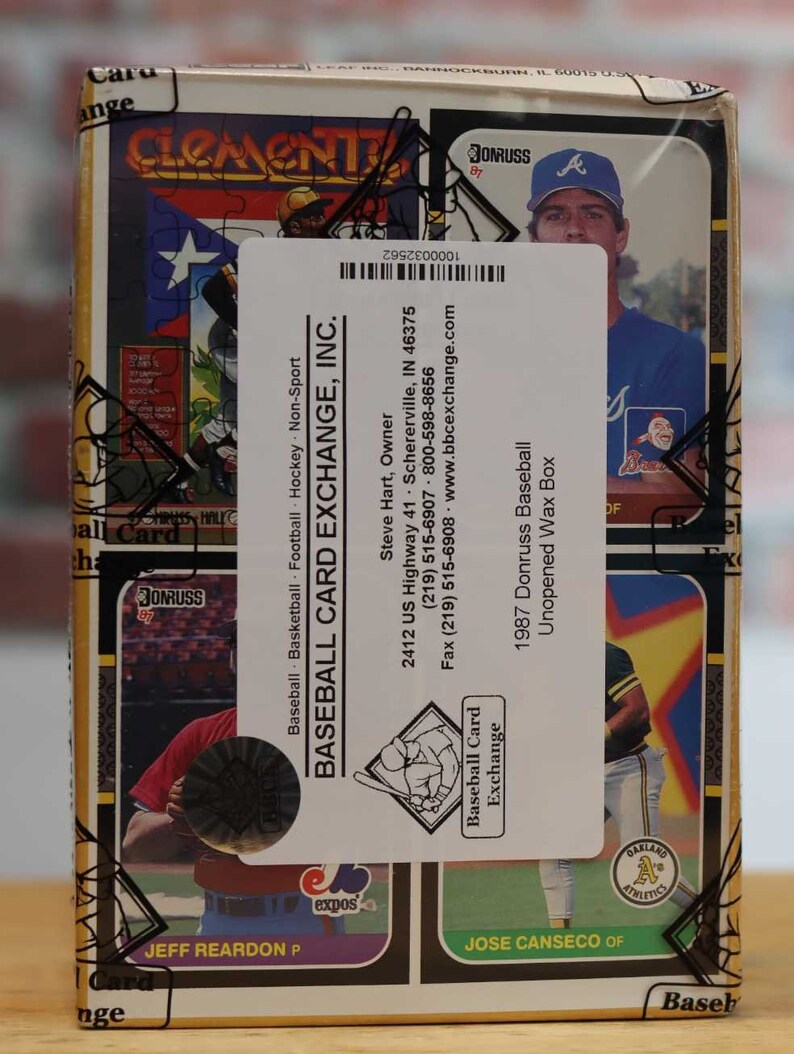 1987 Donruss Baseball Card Wax Box 36 Packs BBCE Authenticated Etsy