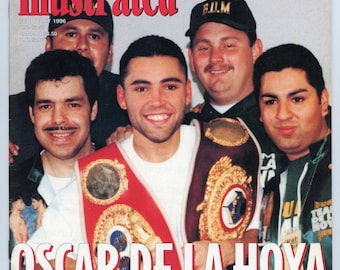 Boxing Illustrated Vintage Magazine (February 1996) Oscar De La Hoya Fighter of the Year