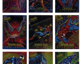1995 Fleer Ultra Spider-Man Masterpieces Limited Edition Insert Complete Set (9 Cards)