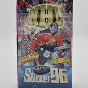 1996 Imperial NHL Super Sticker Hockeykarten Wachsbox Made In Israel
