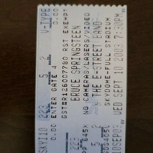 Bruco Springsteen 2003, Skydome Toronto Originale Konzertkarte Stummel