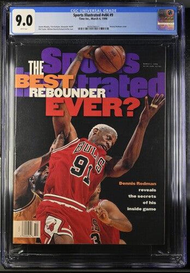 Rodman Magazines 1996 Sports Illustrated #v84 #9 Newsstand Magazine CGC 9.0 Dennis ...